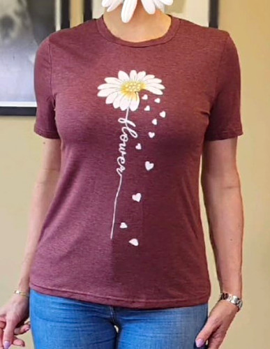Women burgundy crew - burgundy, neck