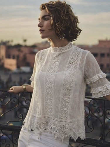 Large anthropologie white mesh - large,